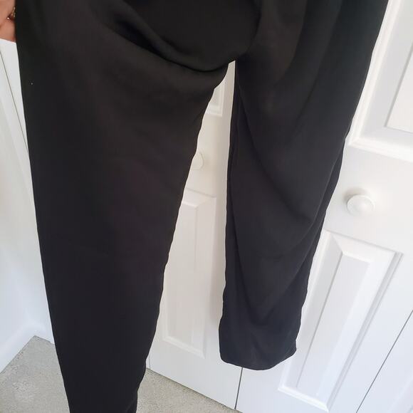 Signature 8 Black Jumpsuit Sleeveless Sheer Back Small - Picture 8 of 12